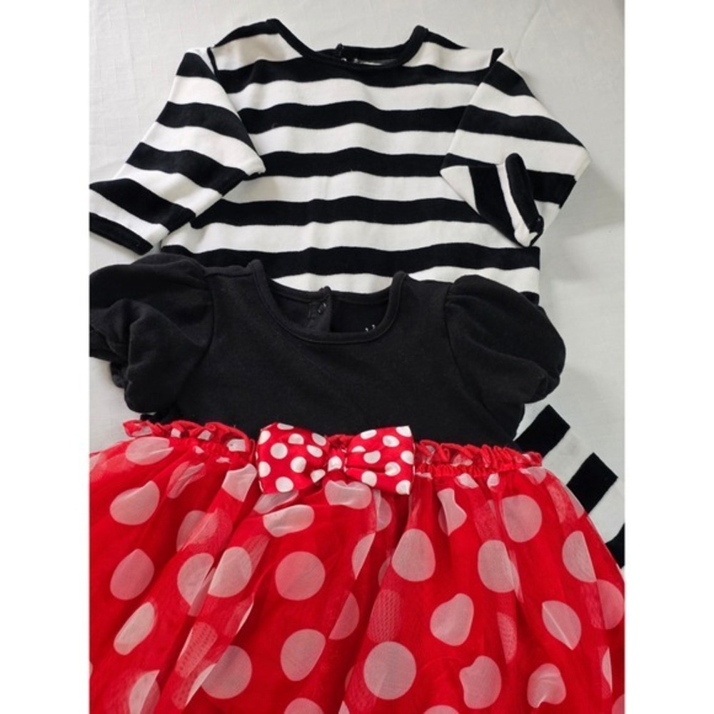 Disney Minnie Mouse Tutu Bodysuit and Leveret Striped Footed Romper Set 18M